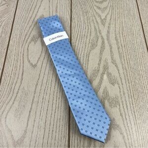 505 - Calvin Klein Tie Blue Dot Diamonds CK21100206 Silk Blend MSRP $69.50